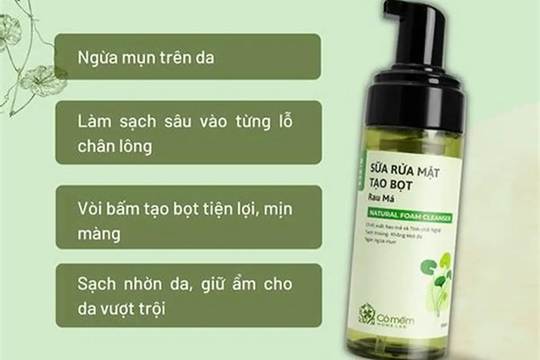 sữa rửa mặt rau má